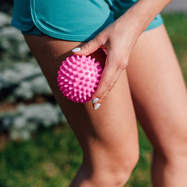 Piłki sensoryczne do masażu Soft/Hard 2szt Gymtek - szara/różowa