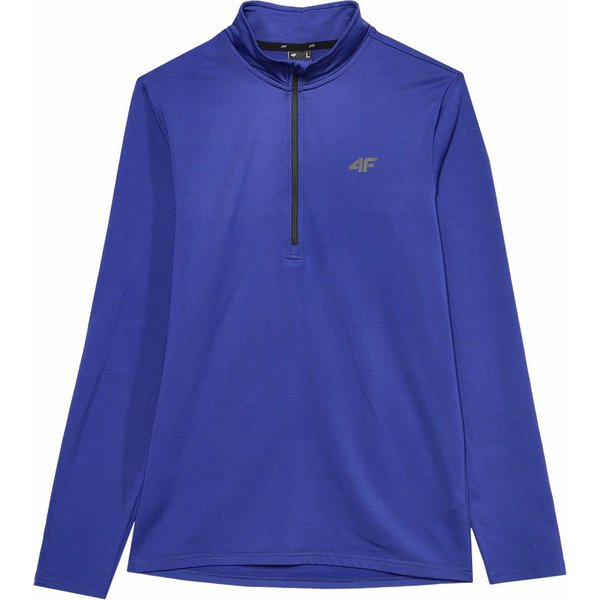 Longsleeve męski 4FAW23UBRUM035 4F - ciemny granat