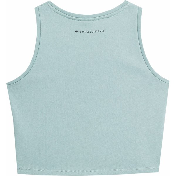 Bezrękawnik, crop-top damski 4FSS23TTSHF570 4F - miętowa