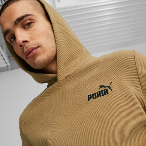 Bluza męska ESS Elevated Hoodie Puma - brązowa