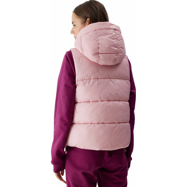 Kamizelka puchowa damska 4FWSS24TVJAF112 4F - jasny róż