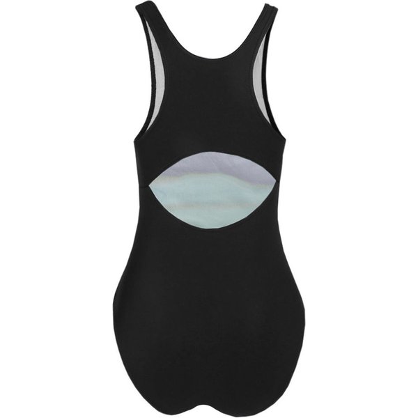 Strój kąpielowy damski Katie Crowell - czarny/niebieski