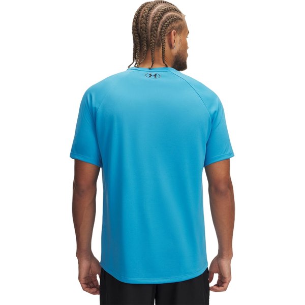 Koszulka męska Tech Print Fill SS Under Armour - Ether Blue/Black