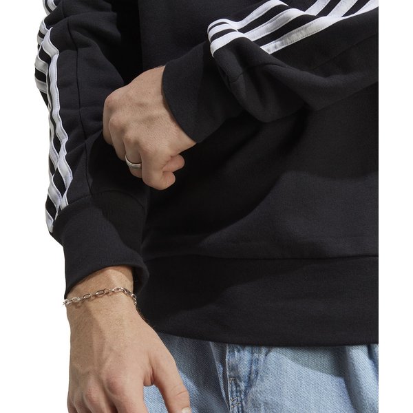 Bluza męska Essentials French Terry 3-Stripes Adidas - czarna