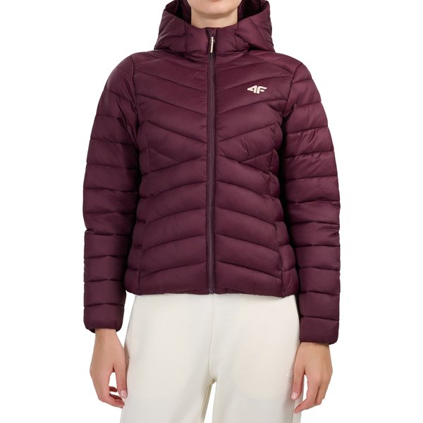Kurtka puchowa damska F0924 4F - burgund