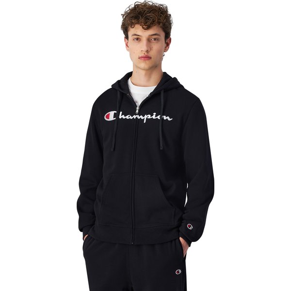 Bluza męska Full Zip Hoodie Big Logo Champion - Black
