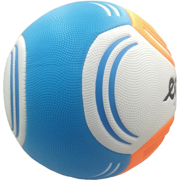 Piłka nożna plażowa Softtouch Active 5 Enero - biały/pomarańczowy/niebieski