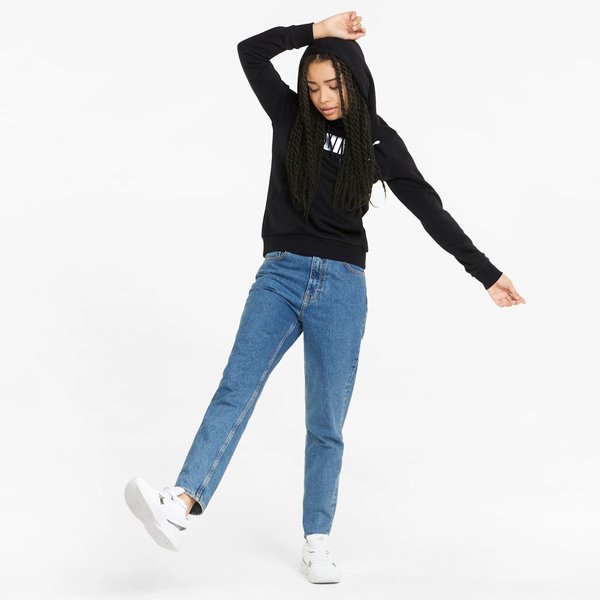 Bluza damska ESS+ Metallic Logo Hoodie TR Puma - black