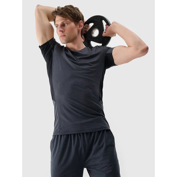 Koszulka męska TFTSM1345 4F - antracyt melanż