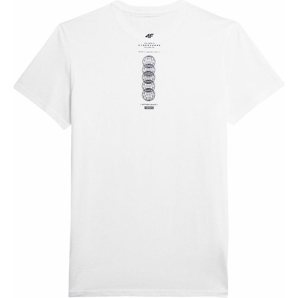 Koszulka męska 4FAW23TTSHM0889 4F - biały