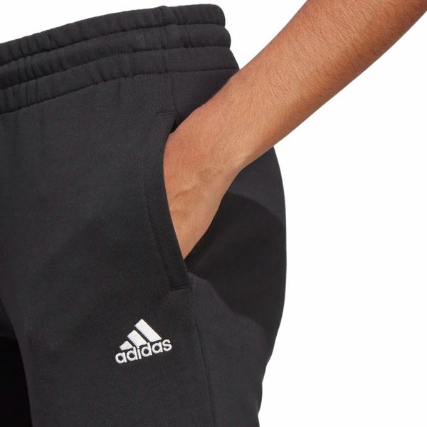 Spodnie dresowe damskie Essentials Linear French Terry Cuffed Adidas - czarne