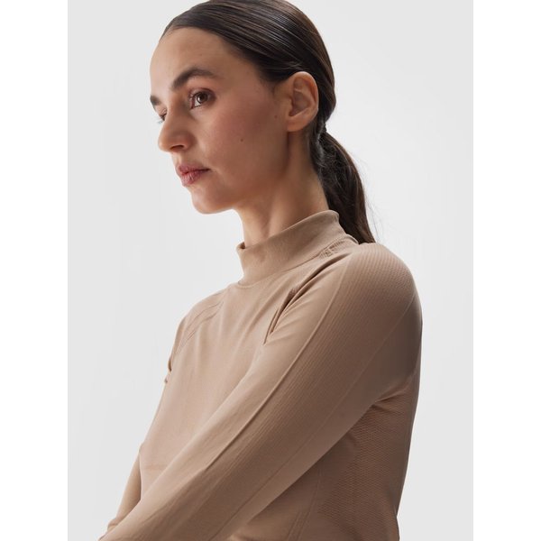 Longsleeve termoaktywny damski USEAF156 4F - jasny brąz