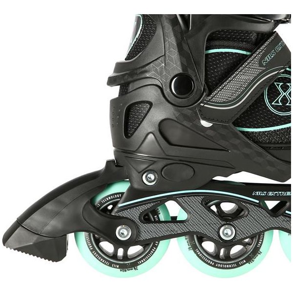 Rolki NA11008 Nils - czarno-miętowe