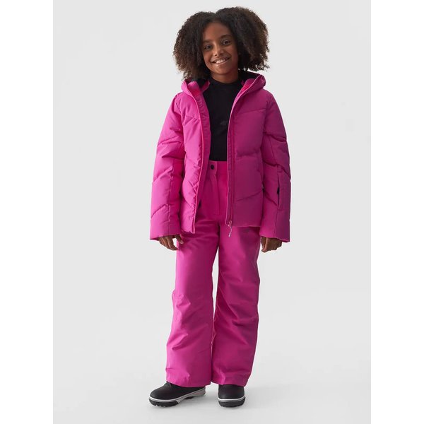 Kurtka narciarska dziewczęca TTJAF543 4F - różowy