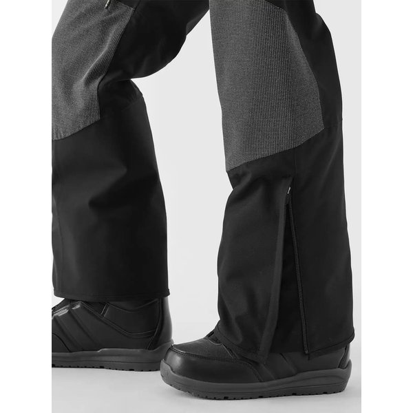 Spodnie snowboardowe damskie na szelkach TFTRF702 4F