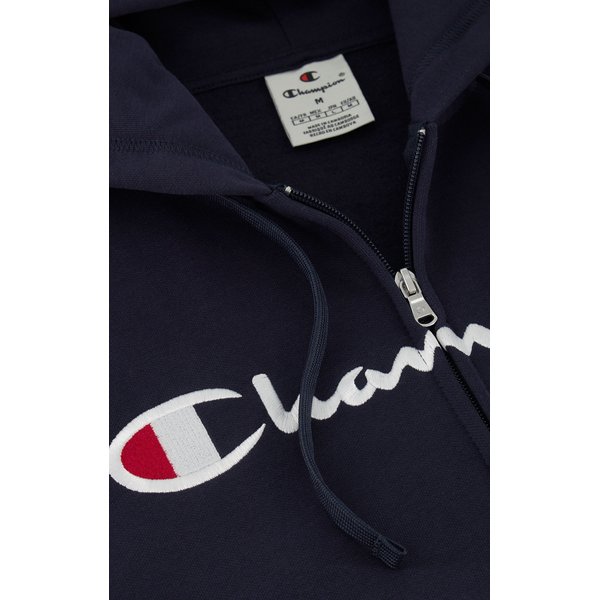 Bluza męska Full Zip Hoodie Big Logo Champion - Dark Blue