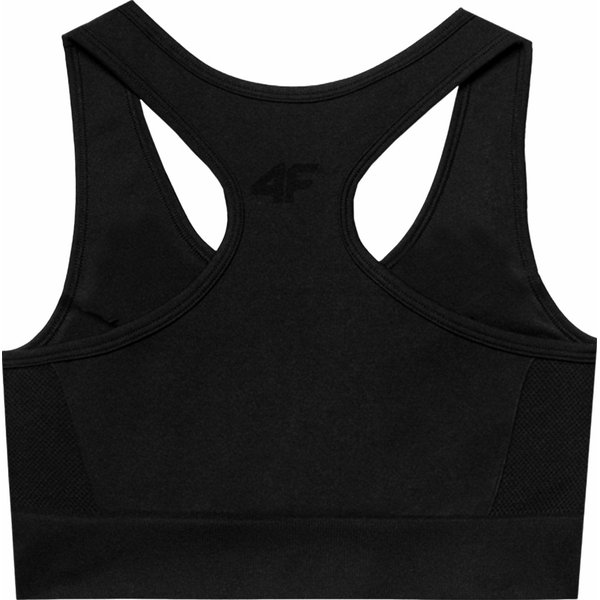 Biustonosz sportowy damski 4FWSS24USBAF116 4F - głęboka czerń