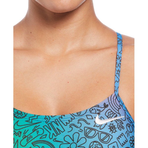 Strój kąpielowy damski Cutout One Piece Nike Swim - multikolor