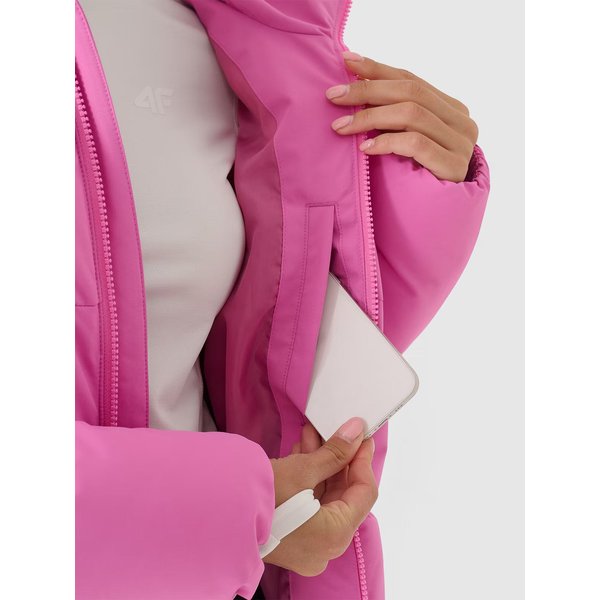 Kurtka narciarska damska TTJAF573 4F - fuksja