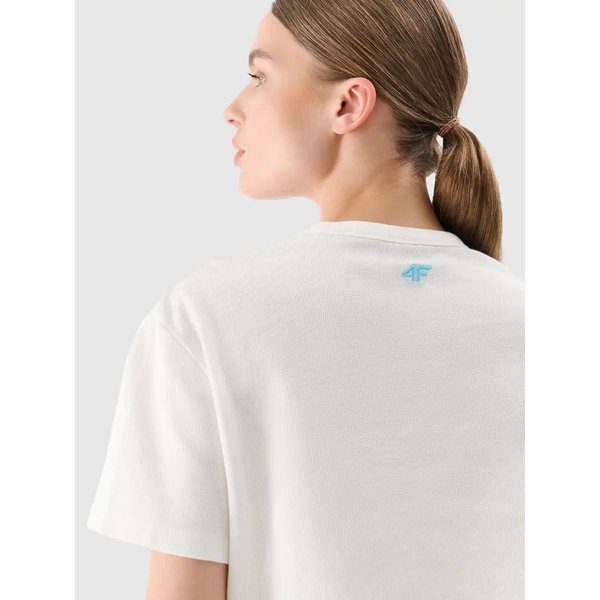 Koszulka damska TTSHF1977 4F - złamana biel