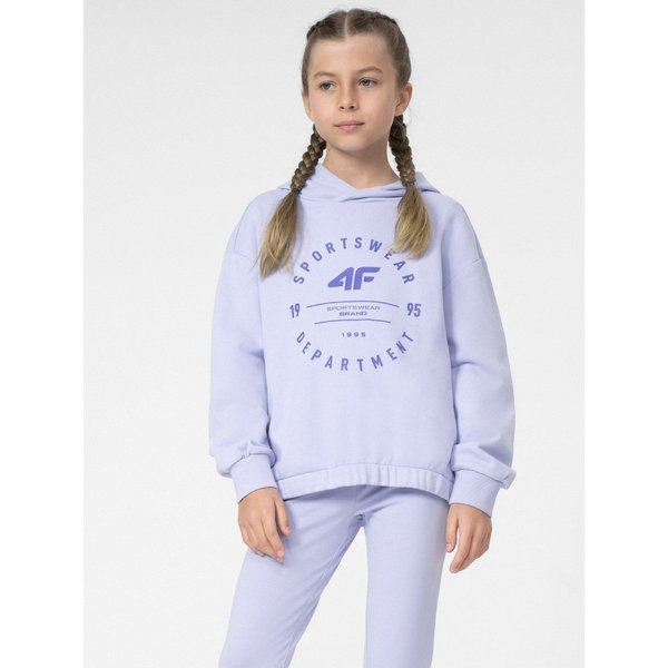 Bluza dziewczęca 4FJSS23TSWSF218 4F - fioletowa