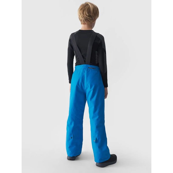 Spodnie narciarskie chłopięce na szelkach TFTRM654 4F - niebieski