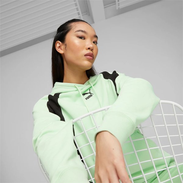 Bluza damska Classics Block Hoodie Puma - limonkowy