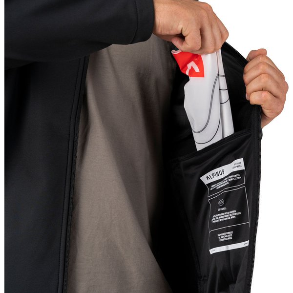 Kurtka męska Softshell Stenshuvud Alpinus - czarna