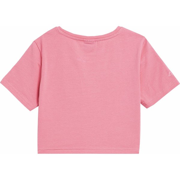 Koszulka, crop-top damski 4FSS23TTSHF345 4F - różowa