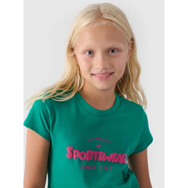 Koszulka dziewczęca TTSHF1543 4F - zielony