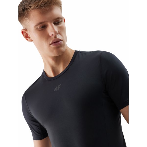 Koszulka męska 4FWSS24TFTSM600 4F - głęboka czerń