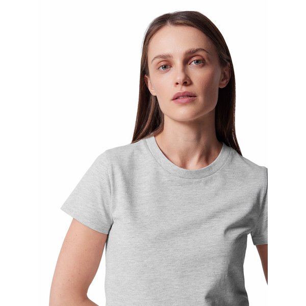 Koszulka, crop top damski OTHWSS24TTSHF1478 Outhorn - chłodny jasny szary melanż