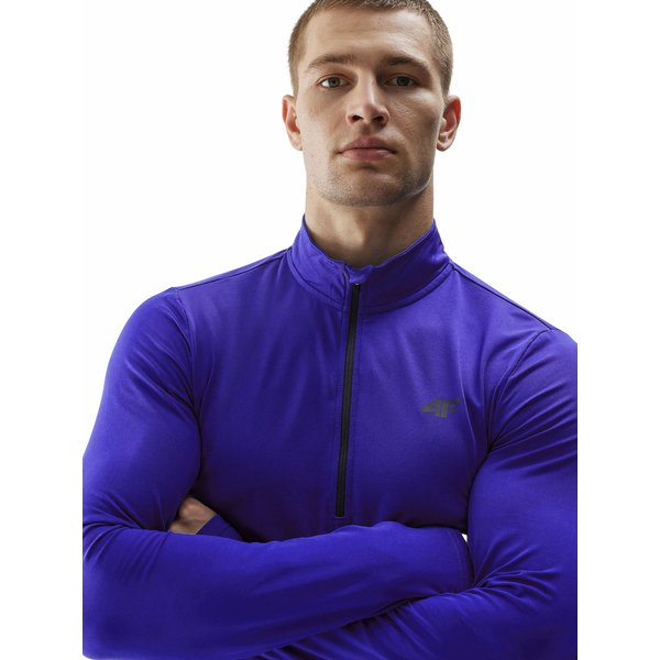 Longsleeve męski 4FAW23UBRUM035 4F - ciemny granat