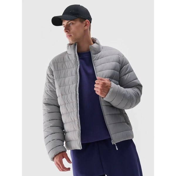 Kurtka puchowa męska TDJAM483 4F - szary
