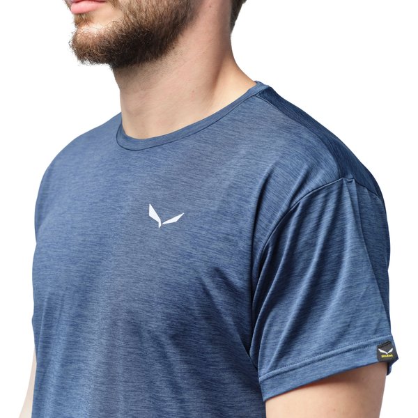 Koszulka męska Puez Melange Dry S/S Tee Salewa - faded green melange