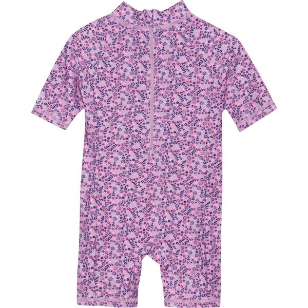 Kombinezon kąpielowy juniorski Baby Suit S/S AOP Color Kids - różowy