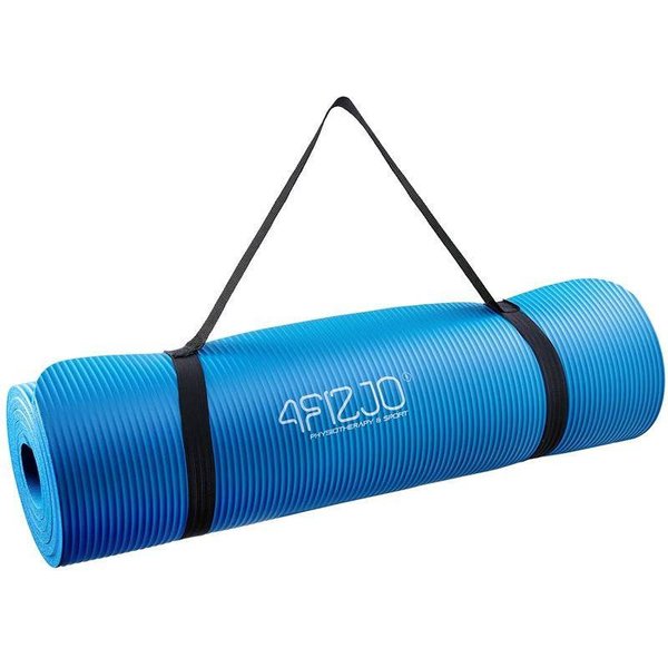Mata do ćwiczeń, jogi NBR 1,5 cm 4Fizjo - niebieska