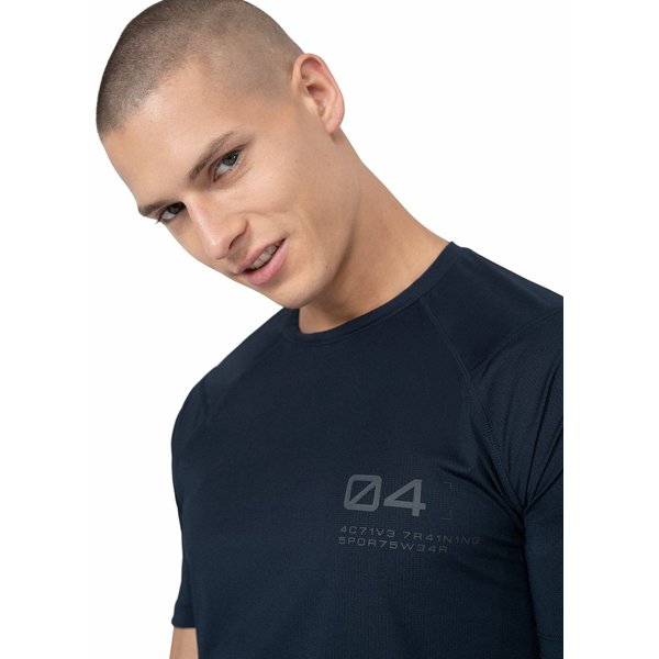 Koszulka męska 4FSS23TFTSM163 4F - granatowa
