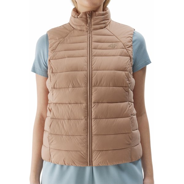 Kamizelka puchowa damska 4FWSS24TVJAF111 4F - beż