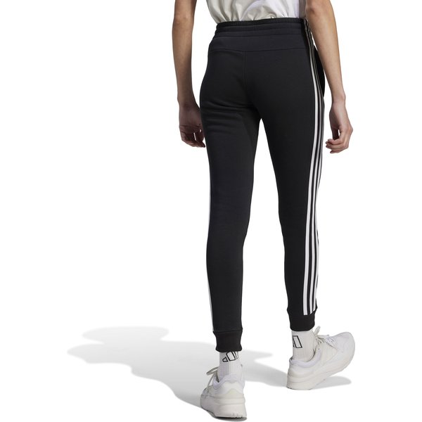 Spodnie dresowe damskie Essentials 3-Stripes Fleece Adidas - czarne