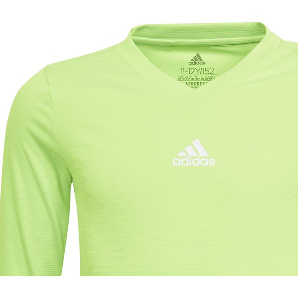 Longsleeve juniorski Team Base Adidas - limonkowy