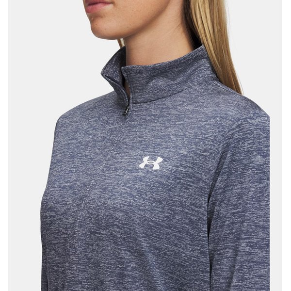 Bluza damska Tech 1/2 Zip Twist Under Armour - Downpour Gray/White