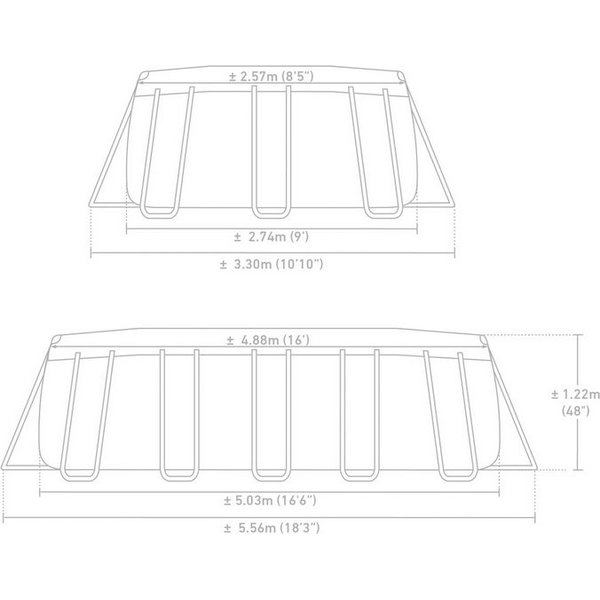 Basen stelażowy Prism Oval Frame 503x274x122cm Intex