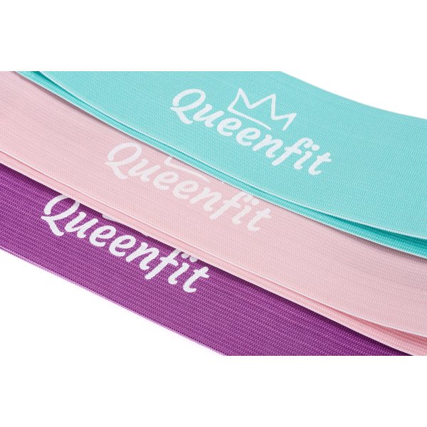 Zestaw gum materiałowych do ćwiczeń Hip Band 3szt Queenfit