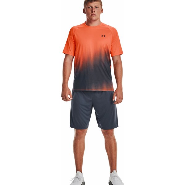 Spodenki męskie Tech WM Graphic Under Armour - Downpour Gray / Orange Blast