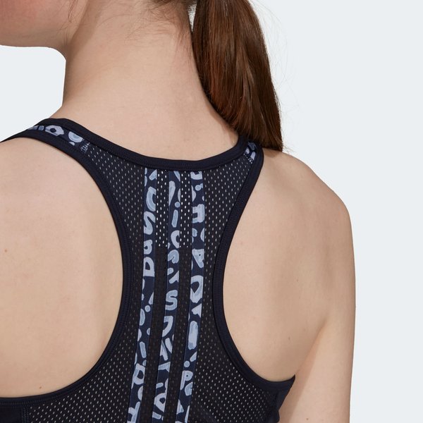 Biustonosz sportowy Aeroready 3-Stripes Print Sports Crop Top FARM Rio x Adidas