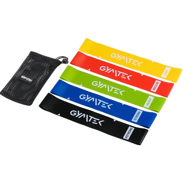 Zestaw gum oporowych do ćwiczeń 0,5-30kg 5szt Gymtek - 0,5-30kg 5szt