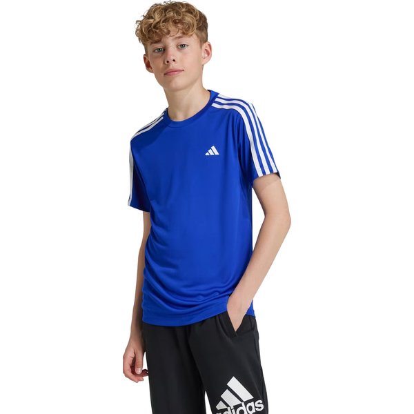 Koszulka juniorska Train Essentials Aeroready 3-Stripes Regular-Fit Adidas - Lucid Blue/White
