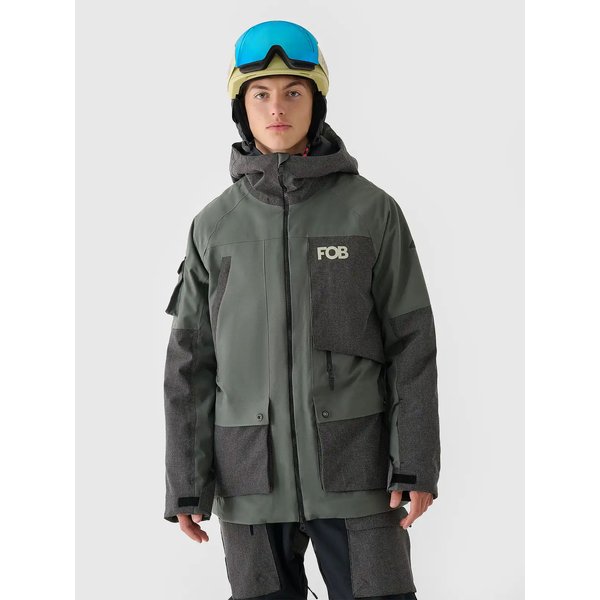 Kurtka snowboardowa męska TTJAM511 4F - khaki