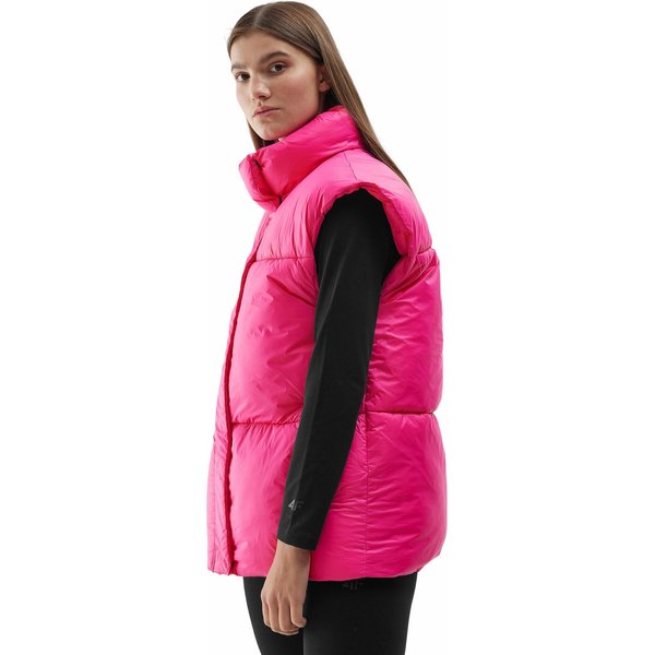 Kamizelka damska 4FAW23TVESF075 4F - fuksja